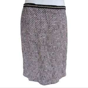 Talbot's Multicolor Woven Wool Blend Pencil Skirt Kick‎ Pleat Detail Size 12